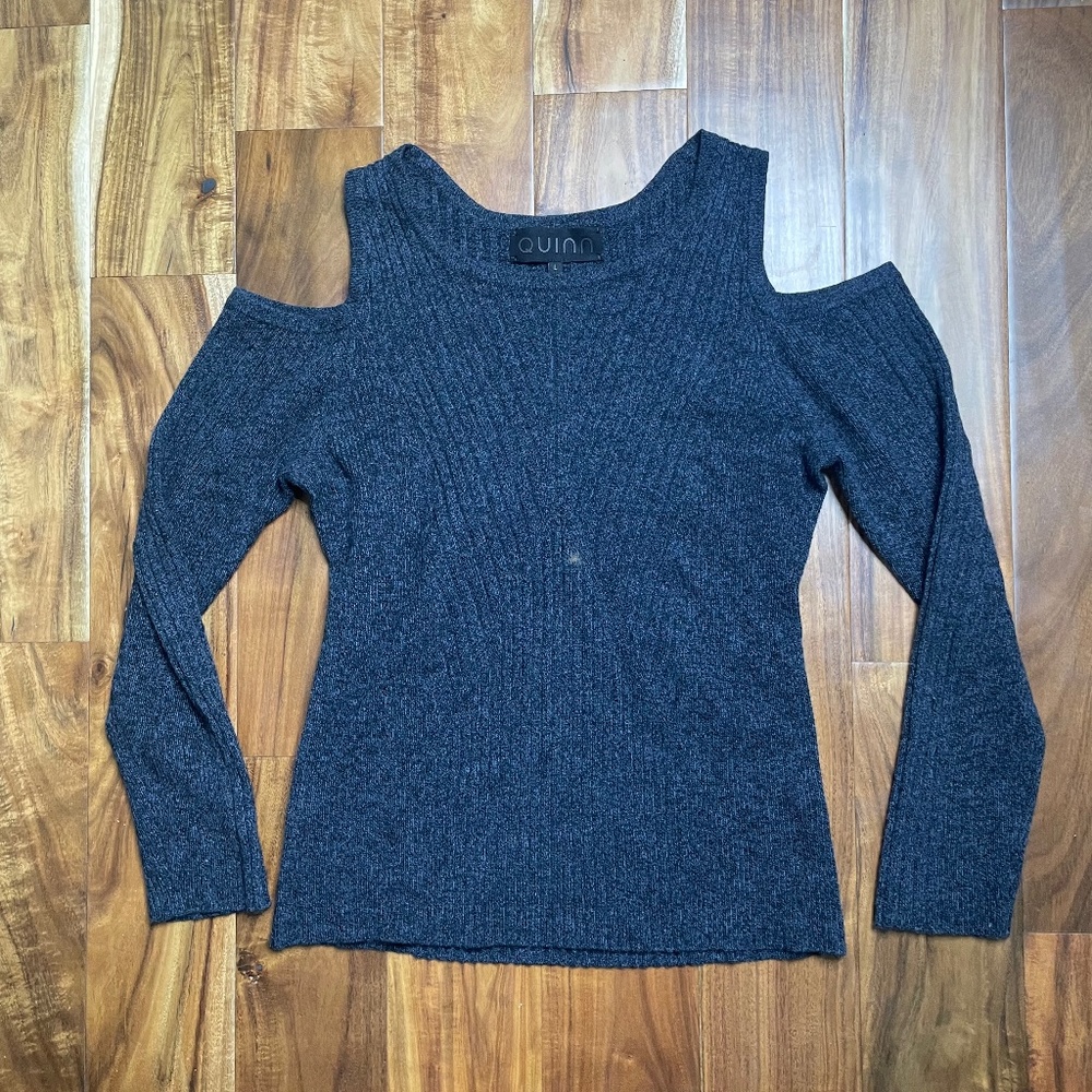 QUINN Open Shoulder Sweater